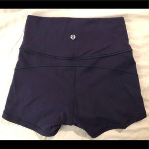 lululemon athletica In Movement Short Everlux 2.5 inch Purple Spandex